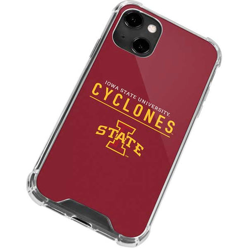 Iowa State University Athletic Text iPhone 14 Clear Case